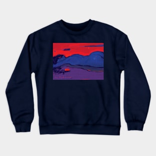 Red and blue Crewneck Sweatshirt